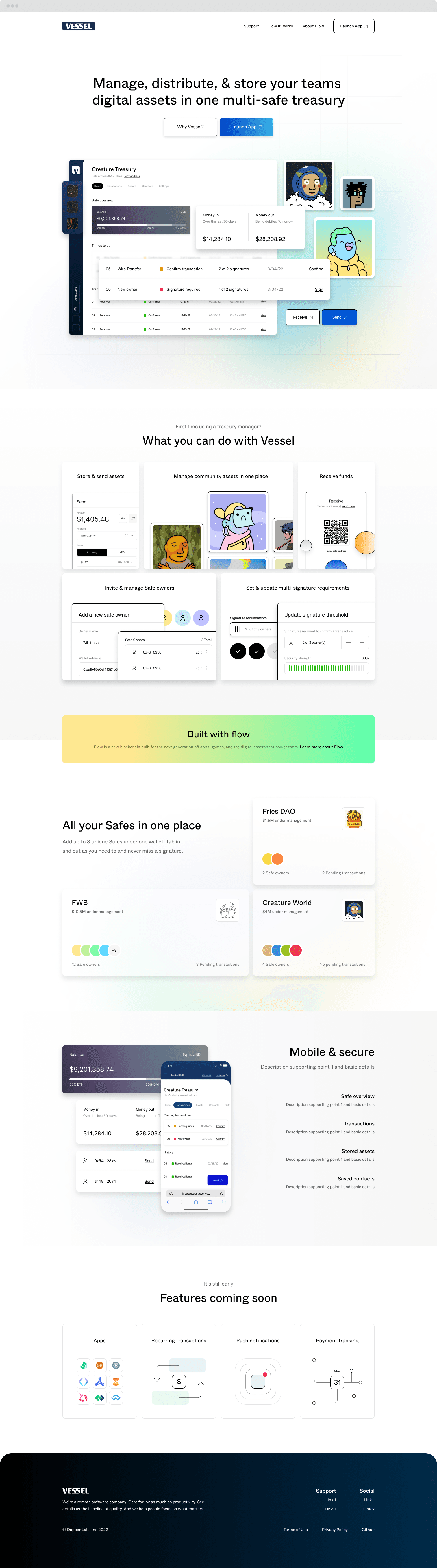 Dapper Labs - Vessel Web Homepage